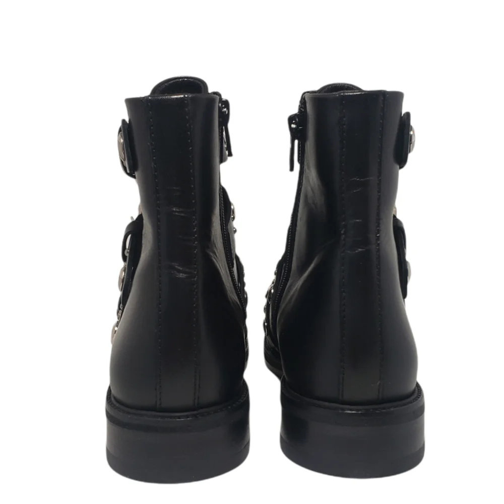 Maje Fortuna Studded Leather Boots Black SOLD OUT ONLINE Women's - Picture 8 of 16